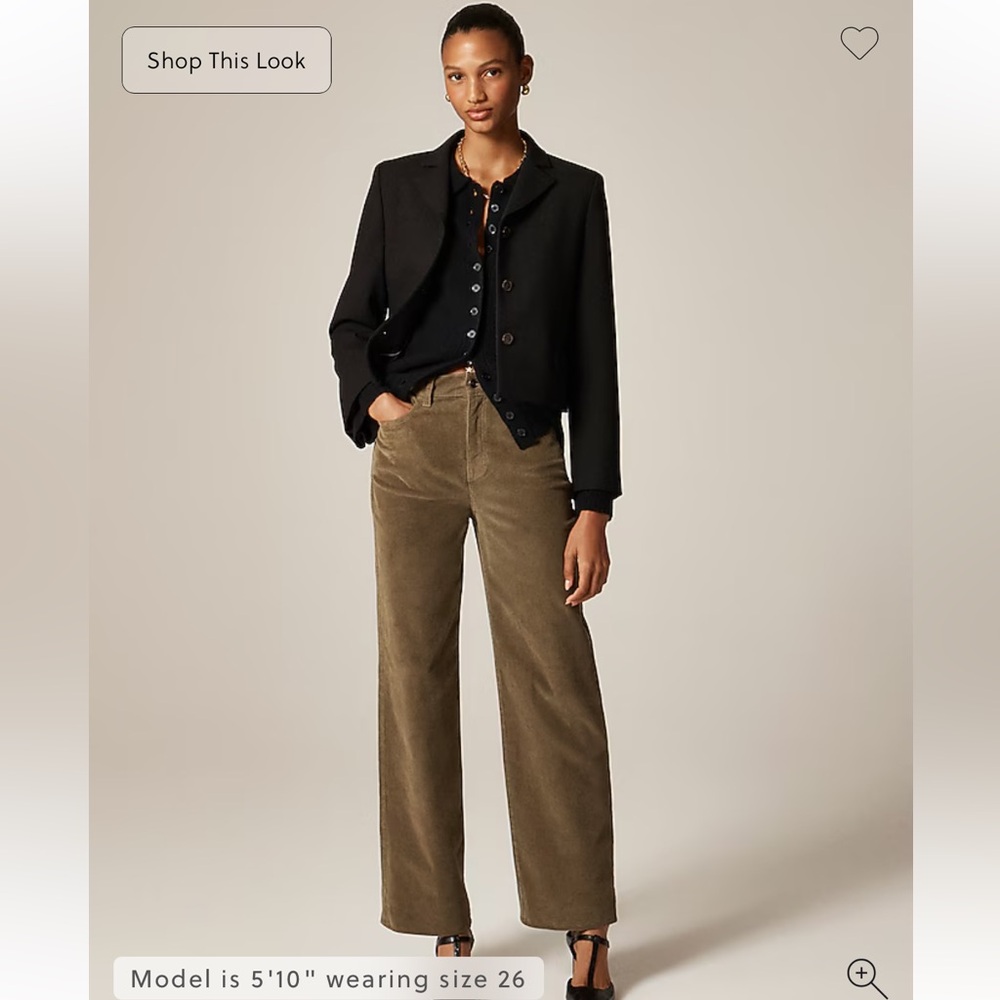 J. Crew Slim Wide Pant in Corduroy
